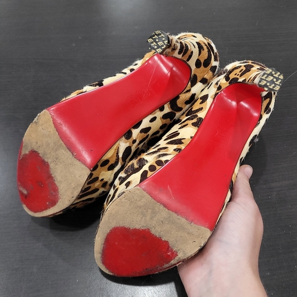 Louboutin Leopard Print Platform Heels - Picture 7 of 10